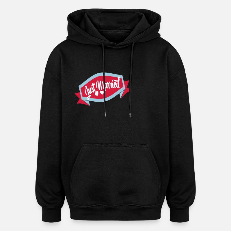 Cadeaux de mariage drôles - Sweat à capuche oversize unisexe - noir