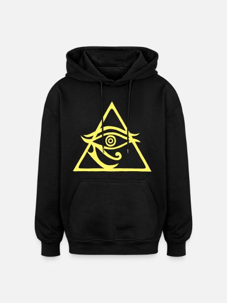 La pyramide du dieu Horus - Sweat à capuche oversize unisexe - noir