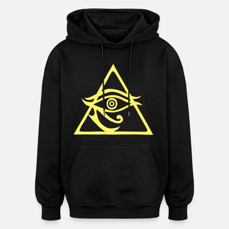Die Pyramide des Gottes Horus - Oversized Unisex Hoodie - Schwarz