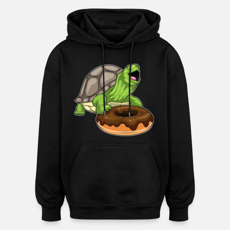 Turtle Donut - Oversized Unisex Hoodie - black
