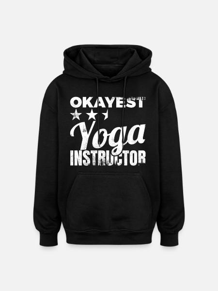Average Yoga Teacher - Oversized Unisex Hoodie - black