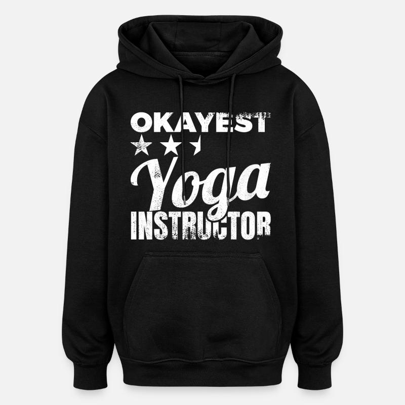 Durchschnittlicher Yogalehrer - Oversized Unisex Hoodie - Schwarz