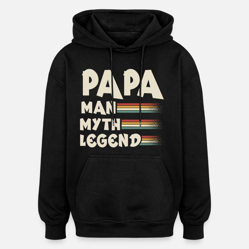 Papa Vater - Oversized Unisex Hoodie - Schwarz