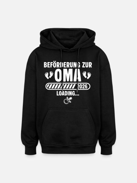 Grand-mère 2026 annonce grossesse grand-mère - Sweat à capuche oversize unisexe - noir