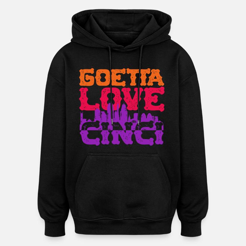 Saucisse Goetta Love Cinci - Sweat à capuche oversize unisexe - noir