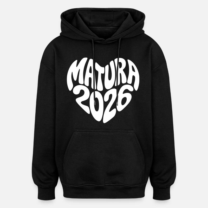Matura 2026 Herz - Oversized Unisex Hoodie - Schwarz