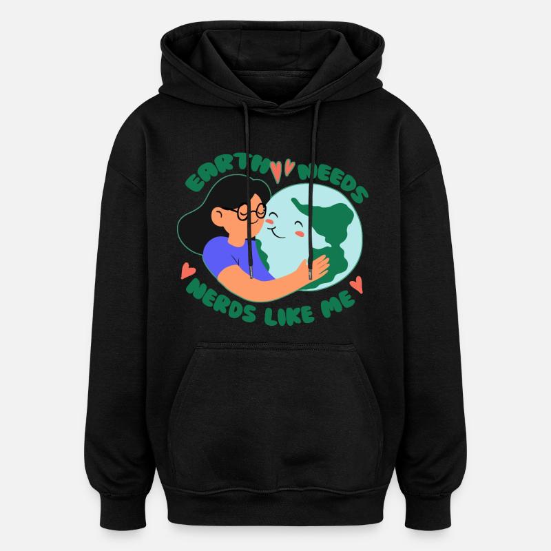 Écologie des écologues - Sweat à capuche oversize unisexe - noir