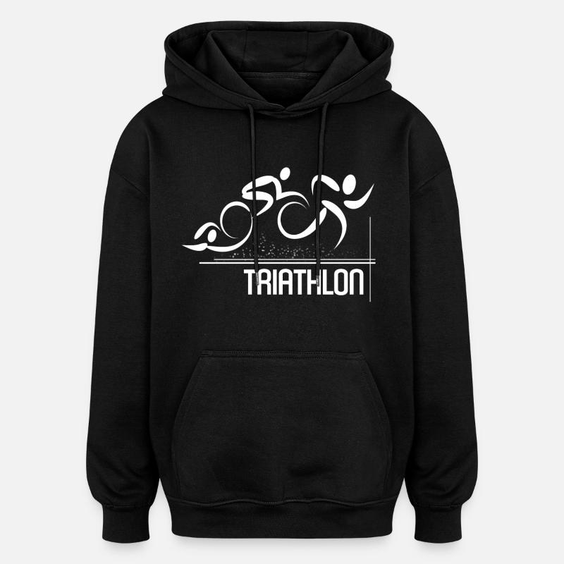 Triathlon - Sweat à capuche oversize unisexe - noir