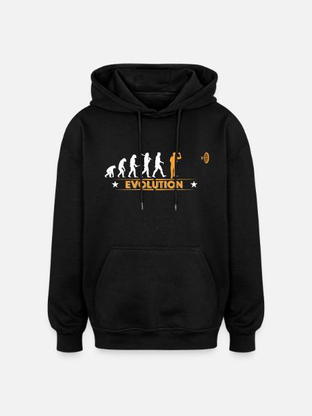 Dart - Evolution - orange/weiss - Oversized Unisex Hoodie - black