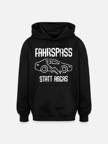 E-Auto Elektroauto - Oversized Unisex Hoodie - Schwarz