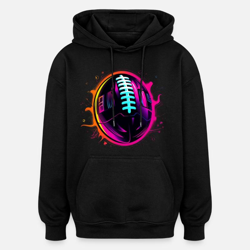 Ballon de football américain Steamwave - Sweat à capuche oversize unisexe - noir