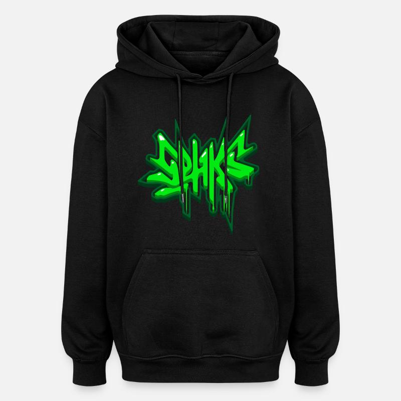 Sehks Grün 3D - Oversized Unisex Hoodie - Schwarz