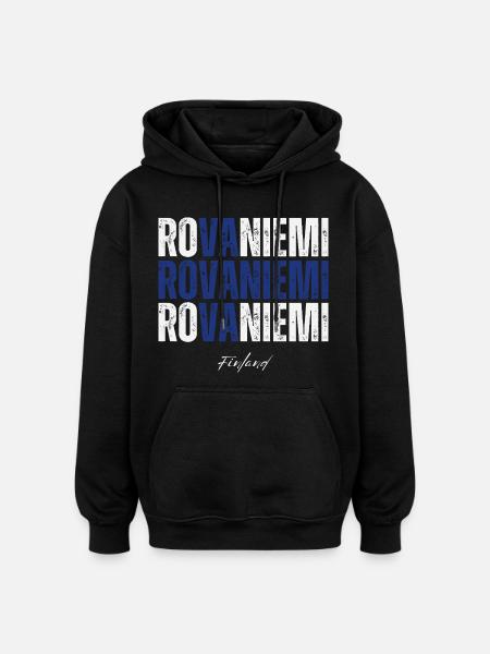 Rovaniemi Finland, I love Rovaniemi - Oversized Unisex Hoodie - black