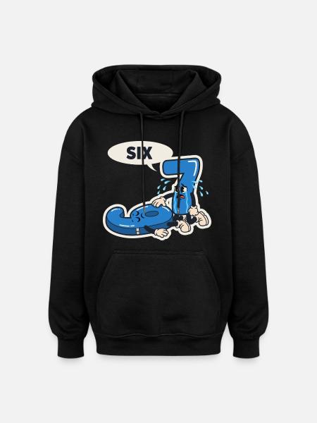 67 Six Seven Meme Christmas Italian meme - Oversized Unisex Hoodie - black