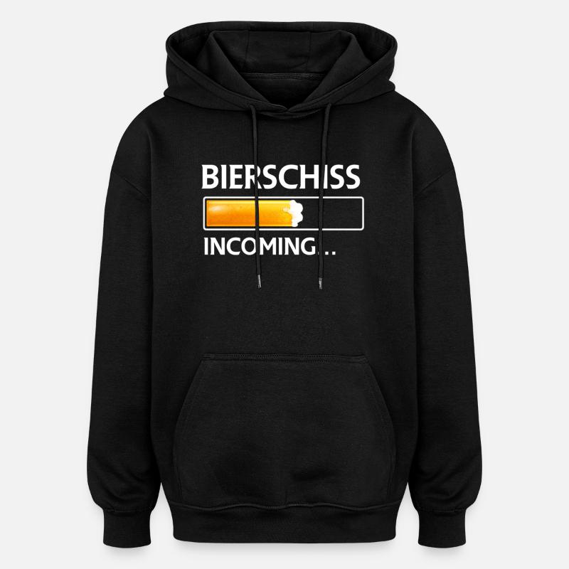 Bier Party lustig - Oversized Unisex Hoodie - Schwarz