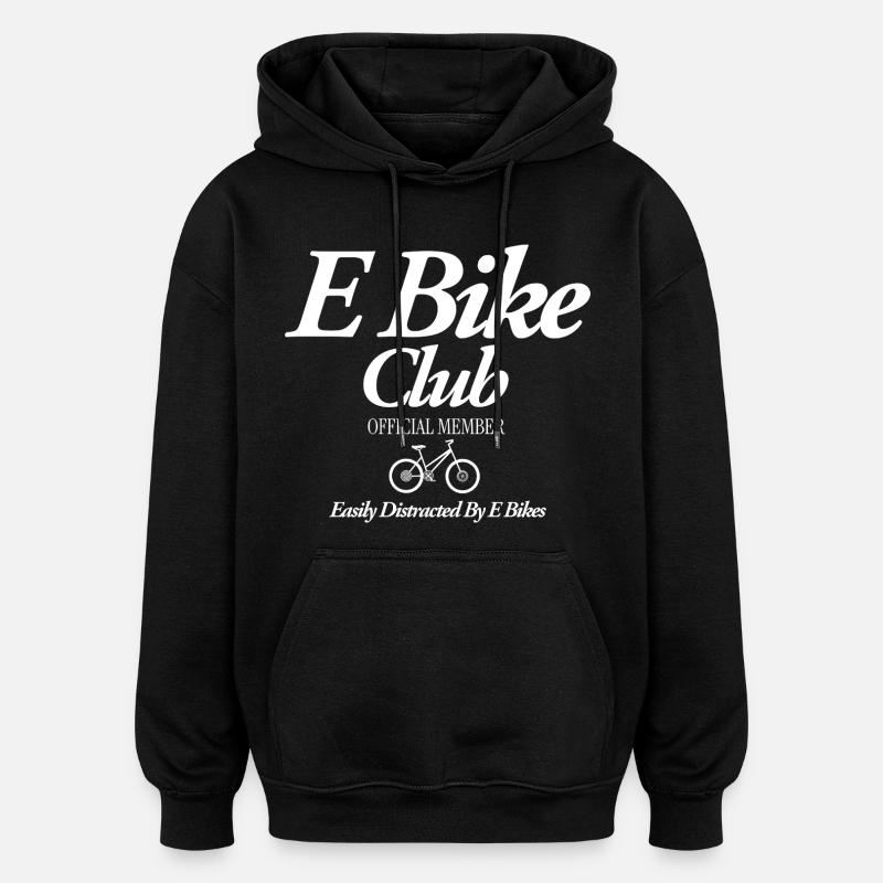 Vélo électrique - Sweat à capuche oversize unisexe - noir