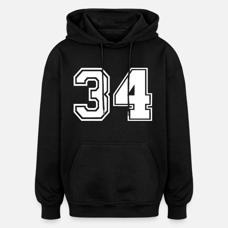 34 - Oversized Unisex Hoodie - black