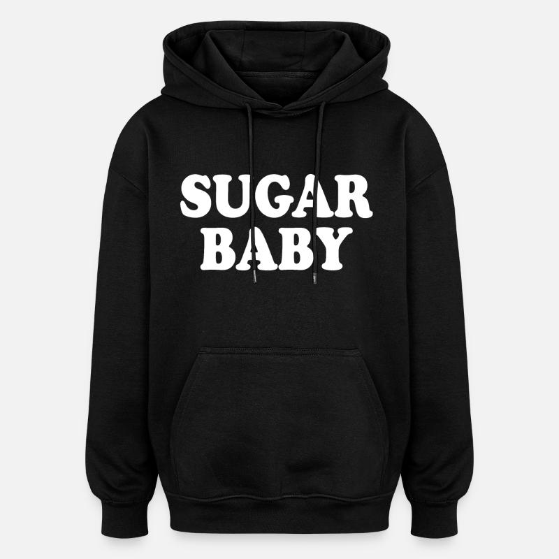 Sugar baby - Sweat à capuche oversize unisexe - noir
