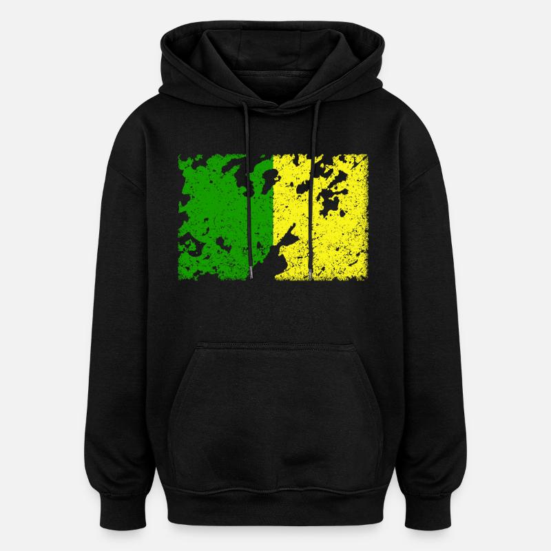 Drapeau Donegal, Leitrim et Meath - Sweat à capuche oversize unisexe - noir