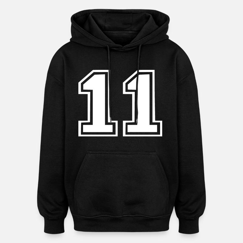 11 - Oversized Unisex Hoodie - black