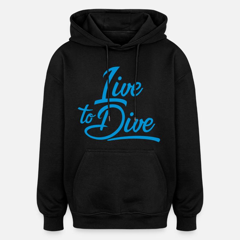 plongée - Sweat à capuche oversize unisexe - noir