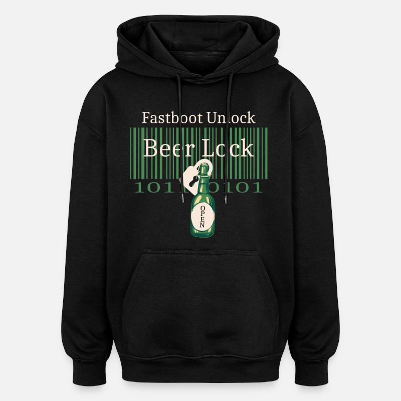 Hacker Beer Castle - Oversized Unisex Hoodie - black