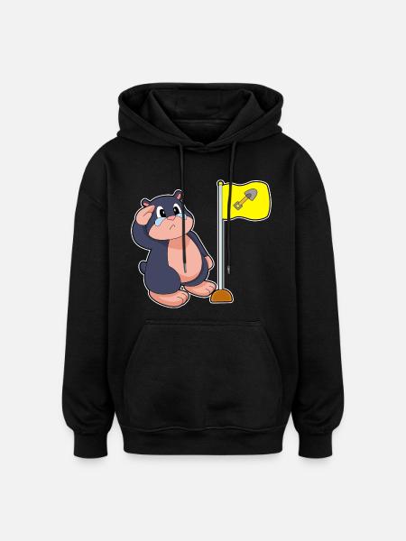Mole flag - Oversized Unisex Hoodie - black