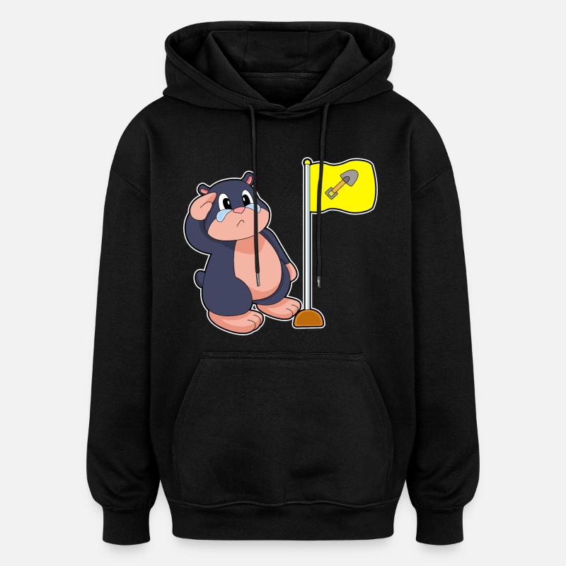Mole flag - Oversized Unisex Hoodie - black