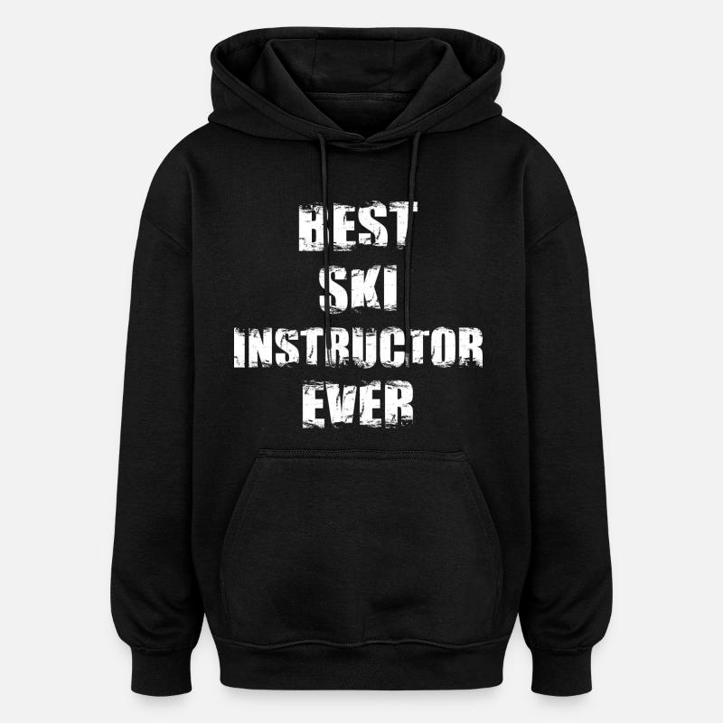 moniteur de ski - Sweat à capuche oversize unisexe - noir