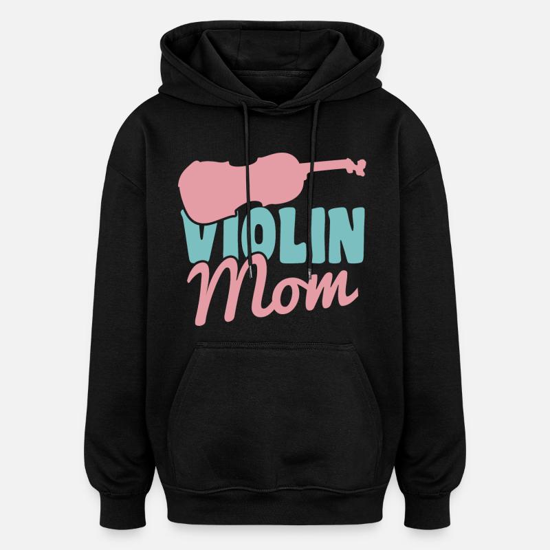 Mère violoniste - Sweat à capuche oversize unisexe - noir
