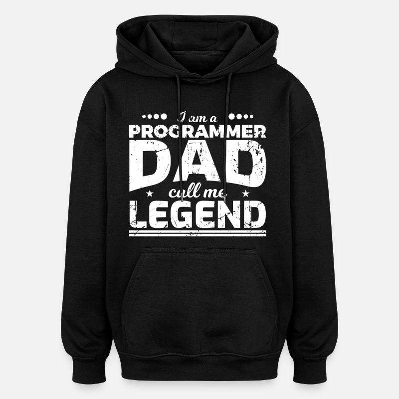 Coder Dad - Oversized Unisex Hoodie - black