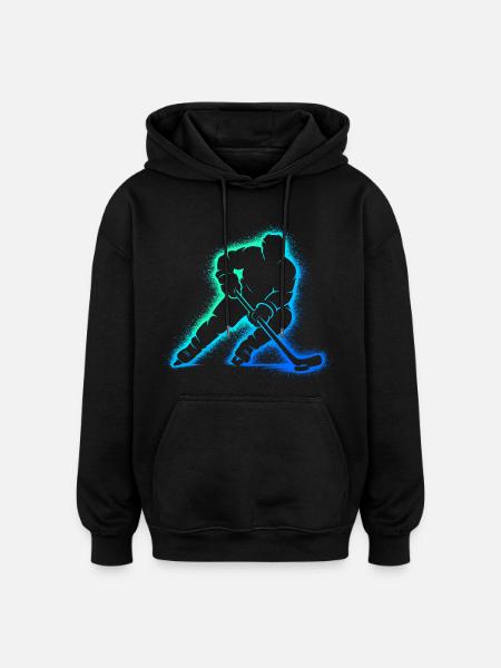 Eishockey Spieler Geschenk Junge Hockey - Oversized Unisex Hoodie - black