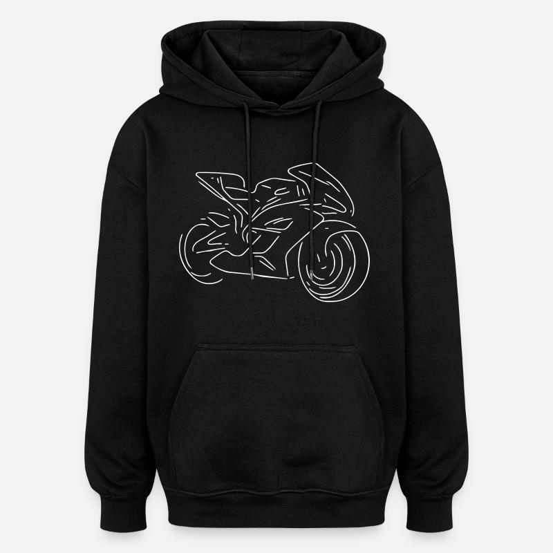 motorcycle - Oversized Unisex Hoodie - black