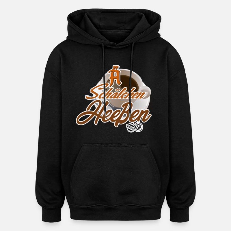Ä Schälchen Heeßen - Oversized Unisex Hoodie - Schwarz