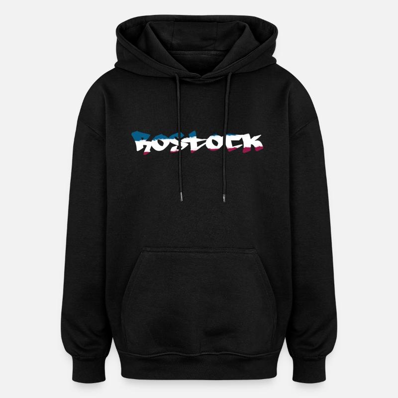 Rostock Graffiti - Oversized Unisex Hoodie - Schwarz
