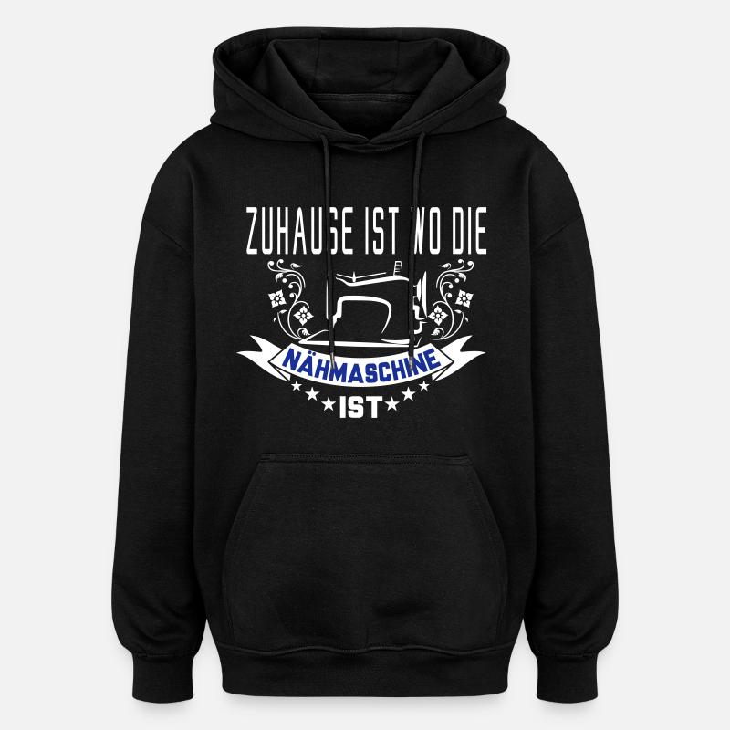 Couture - Sweat à capuche oversize unisexe - noir
