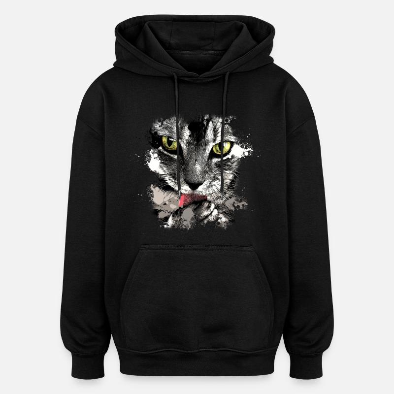 Chemise Cool Cats - Sweat à capuche oversize unisexe - noir