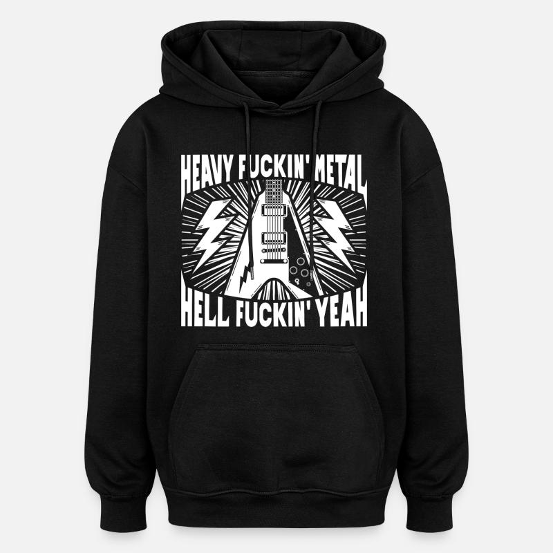 Heavy Metal : ! - Sweat à capuche oversize unisexe - noir