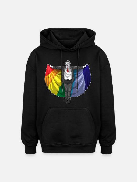 Vampire Halloween Rainbow - Oversized Unisex Hoodie - black
