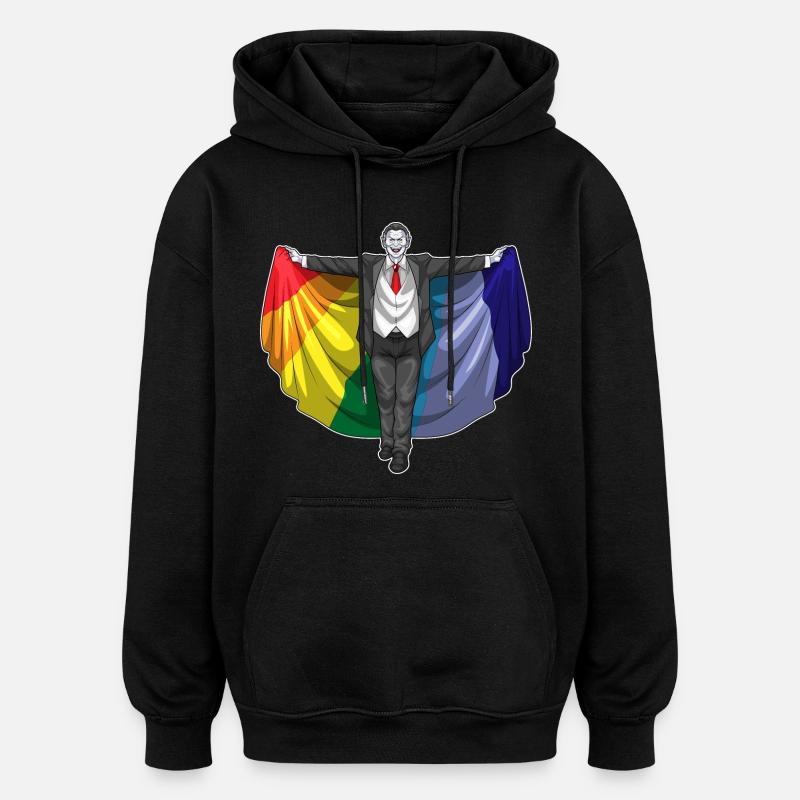 Vampir Halloween Regenbogen Mantel - Oversized Unisex Hoodie - Schwarz