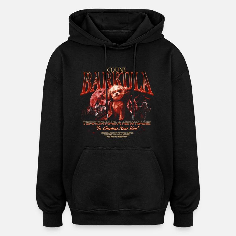 Comte Barkula – L’horreur rencontre l’humour - Sweat à capuche oversize unisexe - noir