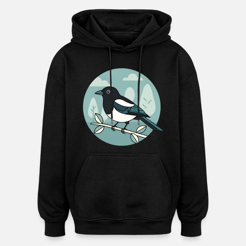 Pie - Sweat à capuche oversize unisexe - noir