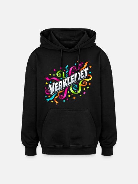 Disguised Confetti Streamers Carnival - Oversized Unisex Hoodie - black