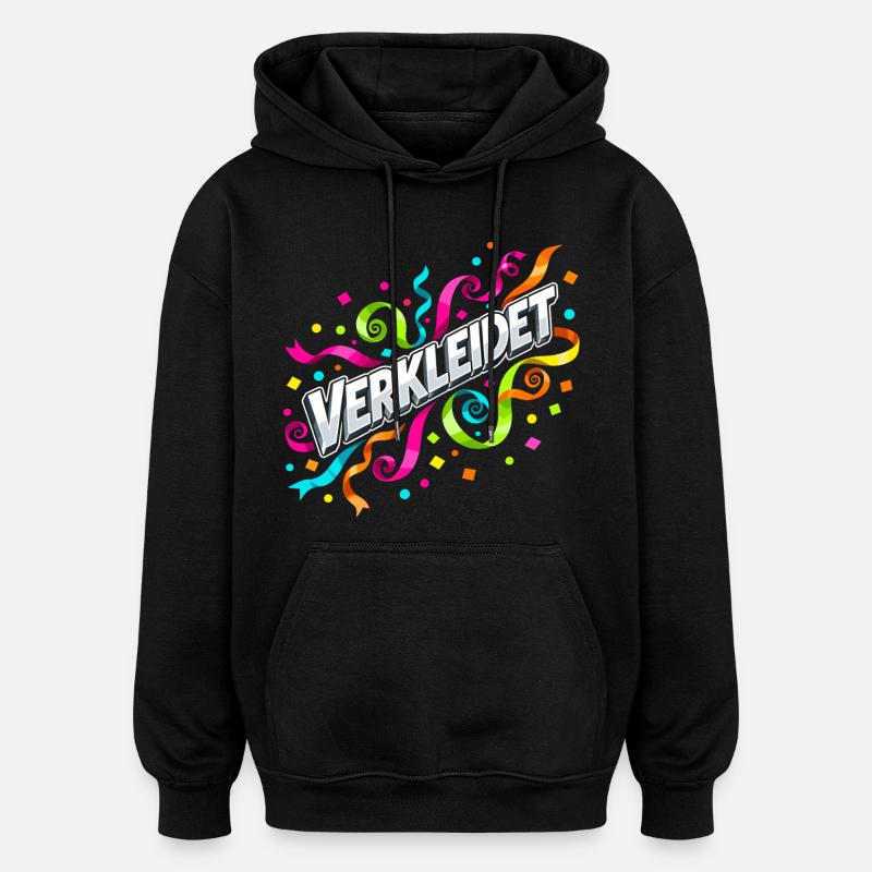 Verkleidet Konfetti Luftschlangen Karneval  - Oversized Unisex Hoodie - Schwarz