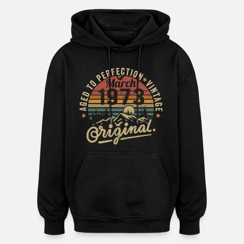 Mars 1973 - Sweat à capuche oversize unisexe - noir