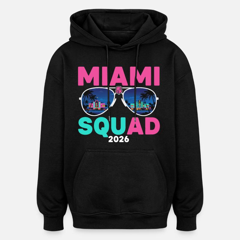 Miami Squad 2026 - Sweat à capuche oversize unisexe - noir