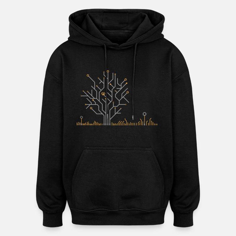 PCB Tree - Oversized Unisex Hoodie - Schwarz