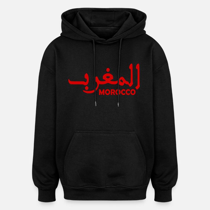 Maroc - Sweat à capuche oversize unisexe - noir