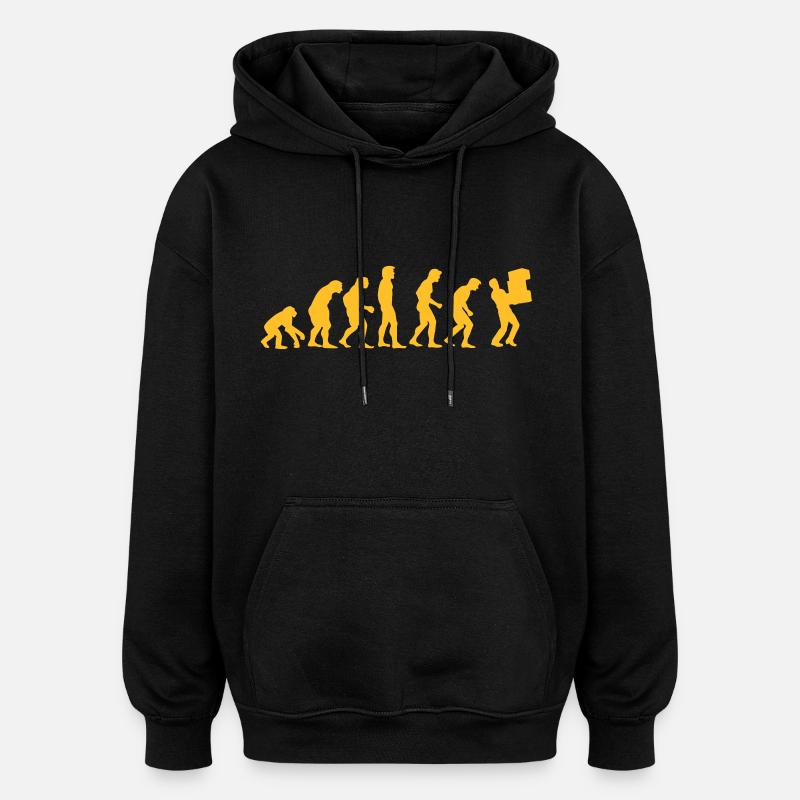 paketzusteller_evolution - Oversized Unisex Hoodie - Schwarz