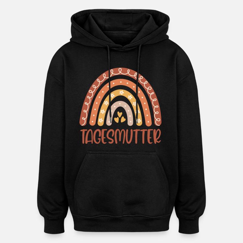 Nourrice Rainbow - Sweat à capuche oversize unisexe - noir